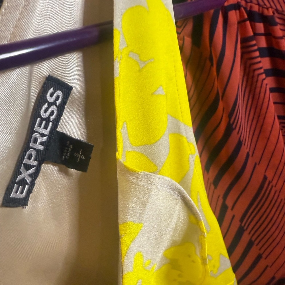 Express Yellow Ruffled Tie Front Sundress - Picture 5 of 5